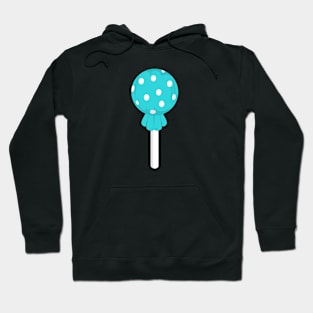 Cyan polka dot lollipop Hoodie